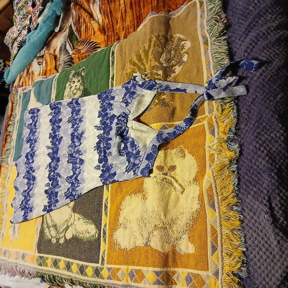 ENT Entrancy Medium M Purple Striped Halter Dress - Picture 10 of 11